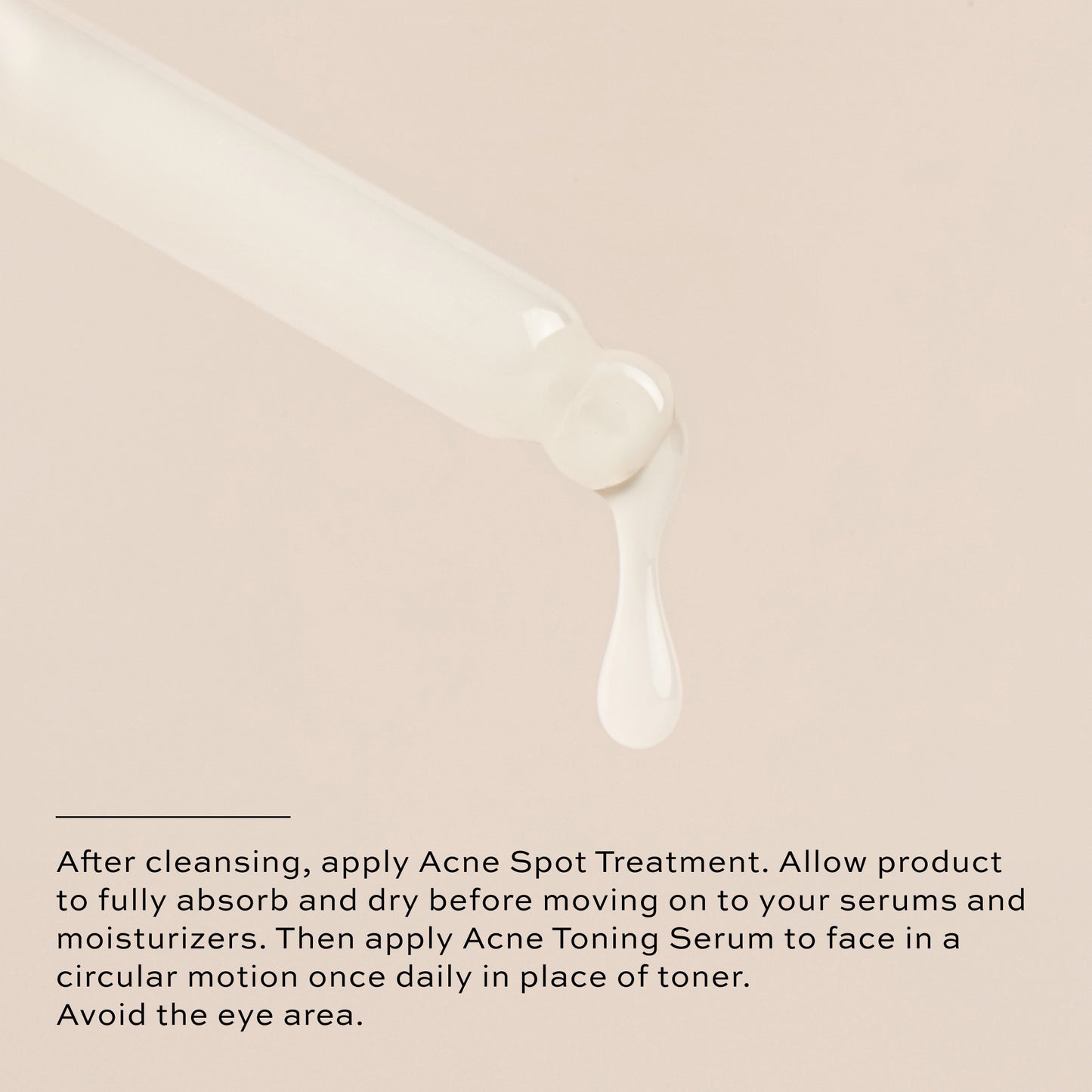 apply acne spot treatment, apply acne toning serum in place of toner