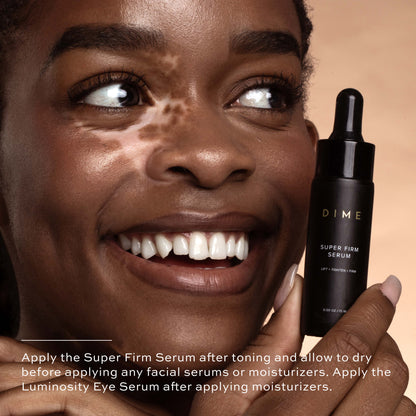 apply super firm serum then luminosity eye serum