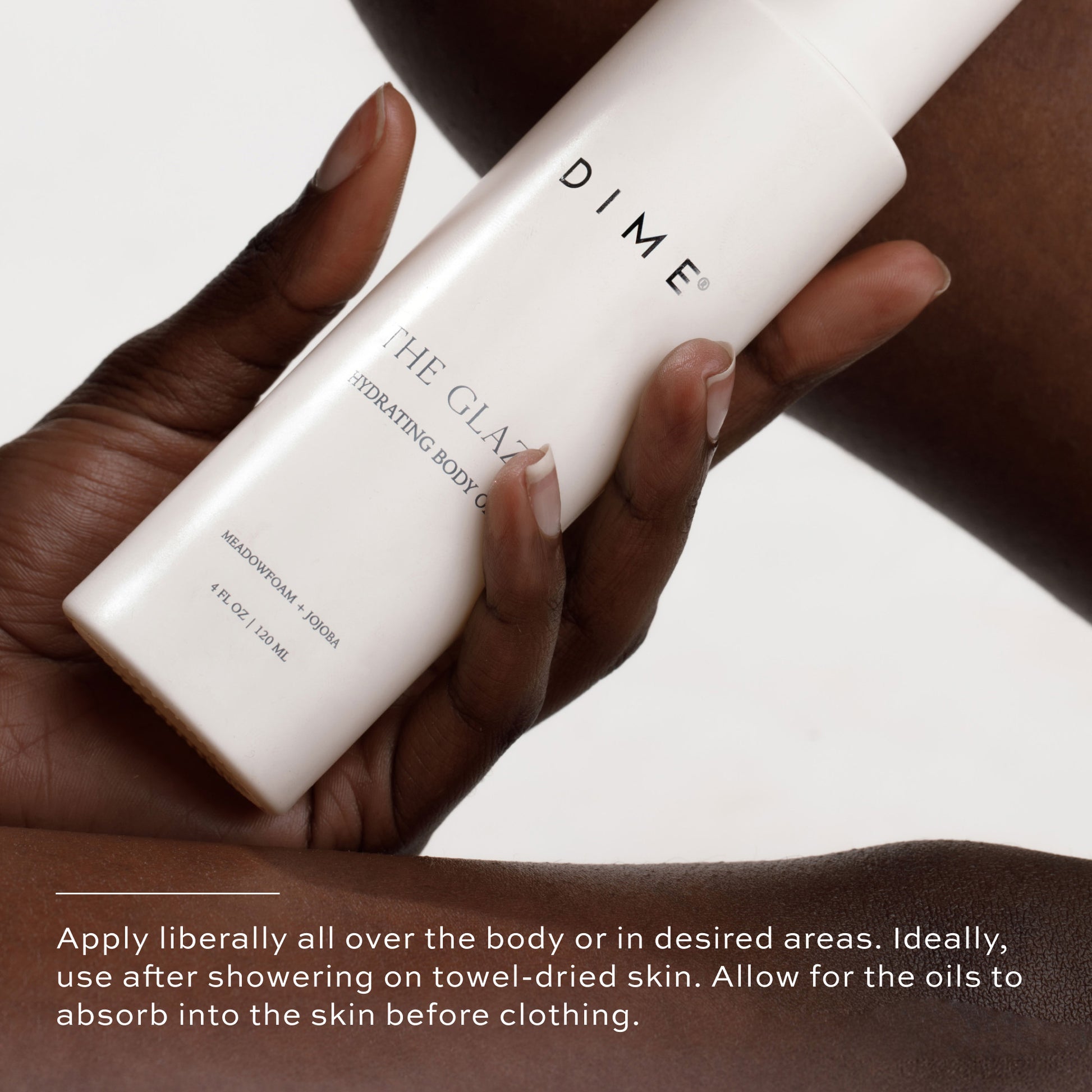 Apply liberally all over the body or in desired areas.