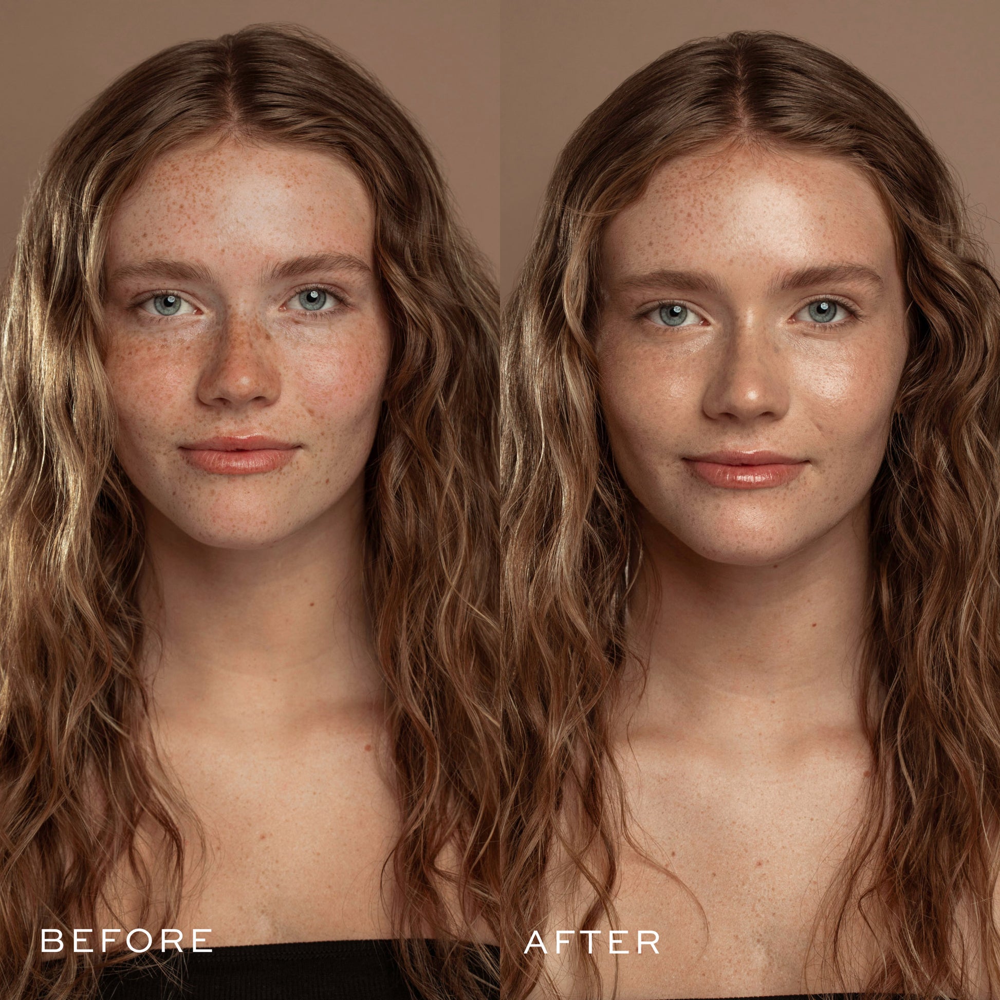 Tinted Glow Wonderscreen Shade 01 Before and After