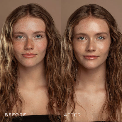 Tinted Glow Wonderscreen Shade 01 Before and After