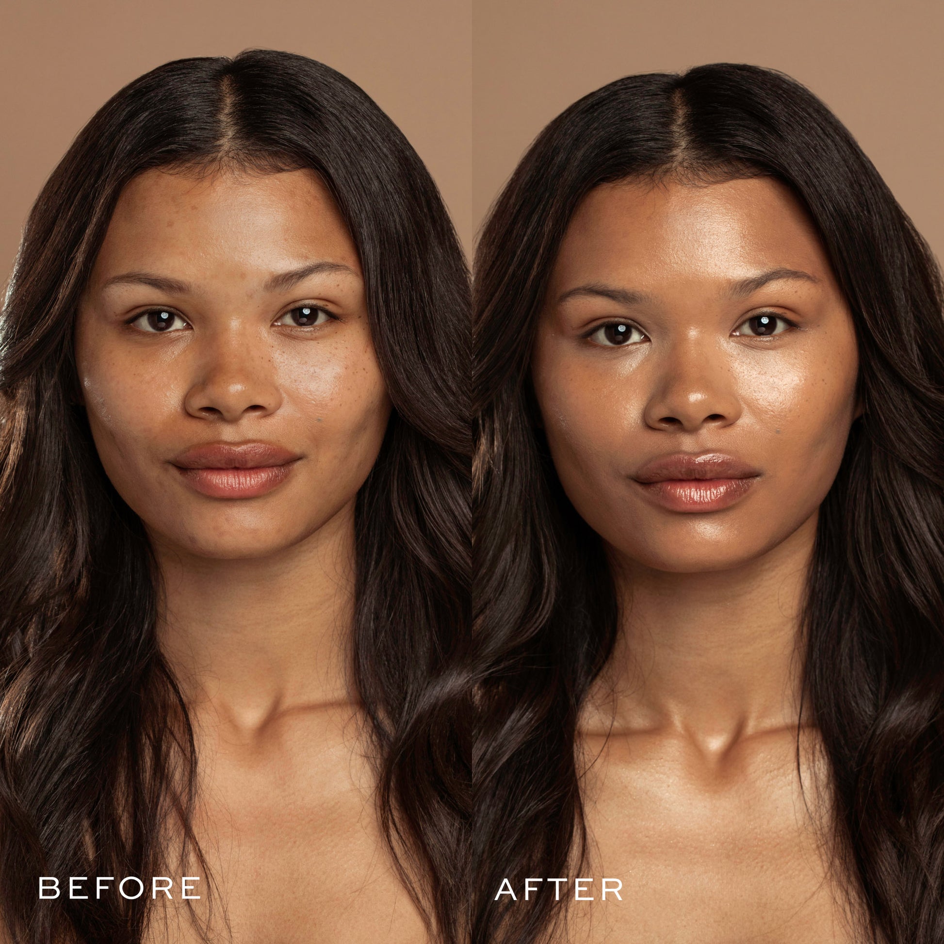 Tinted Glow Wonderscreen Shade 02 Before & After