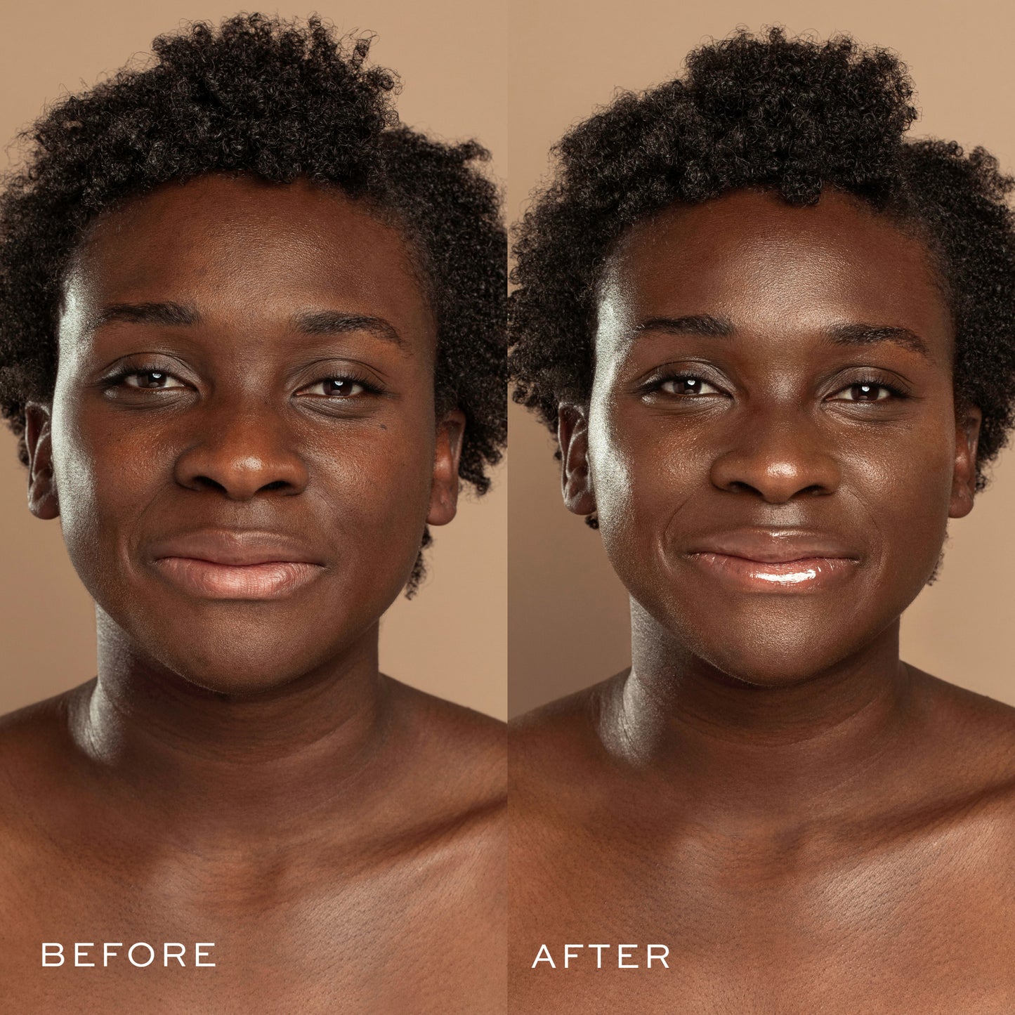 Tinted Glow Wonderscreen Shade 03 before and after